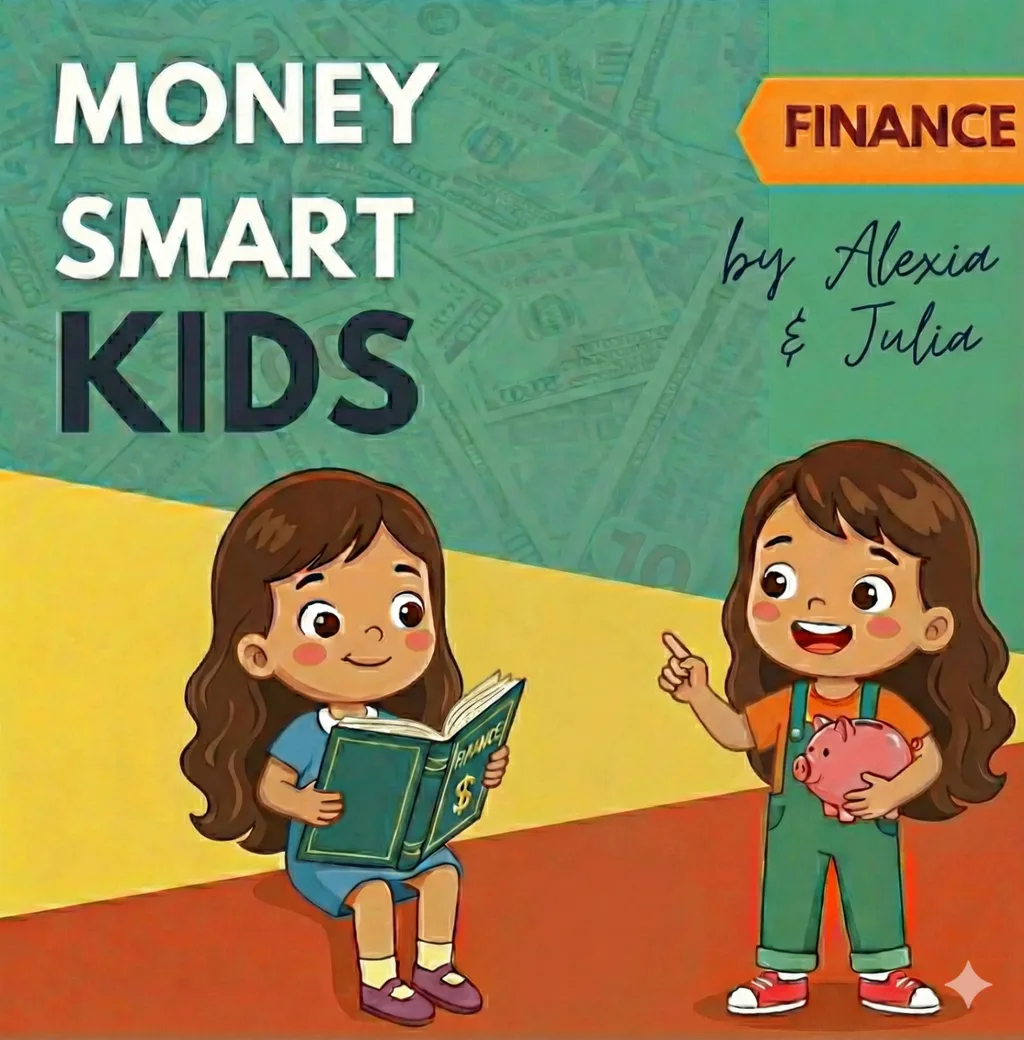Happy diverse kids learning about money with piggy banks and coins